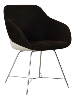 Turtle Armchair in Brown Black Fabric from Walter Knoll / Wilhelm Knoll