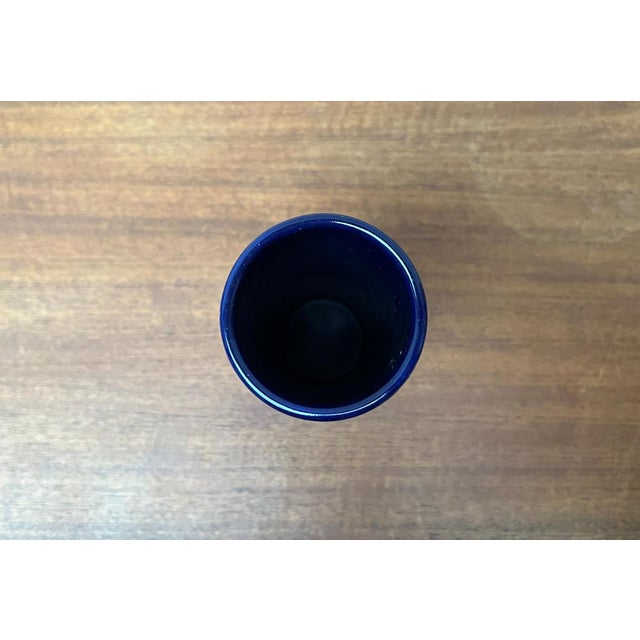 Mid-Century German Cobalt Blue Ceramic Bangkok Series Vase from Melitta, 1960s For Sale - Image 13 of 15