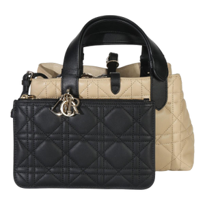 Rope Beige Black Calfskin Macrocannage Small Toujours