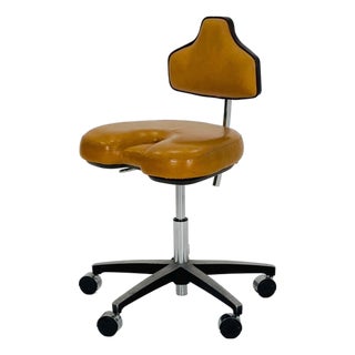 Mid-Century Industrial Leather Dental Office Chair by Chyres Virginia, USA, 1980s For Sale