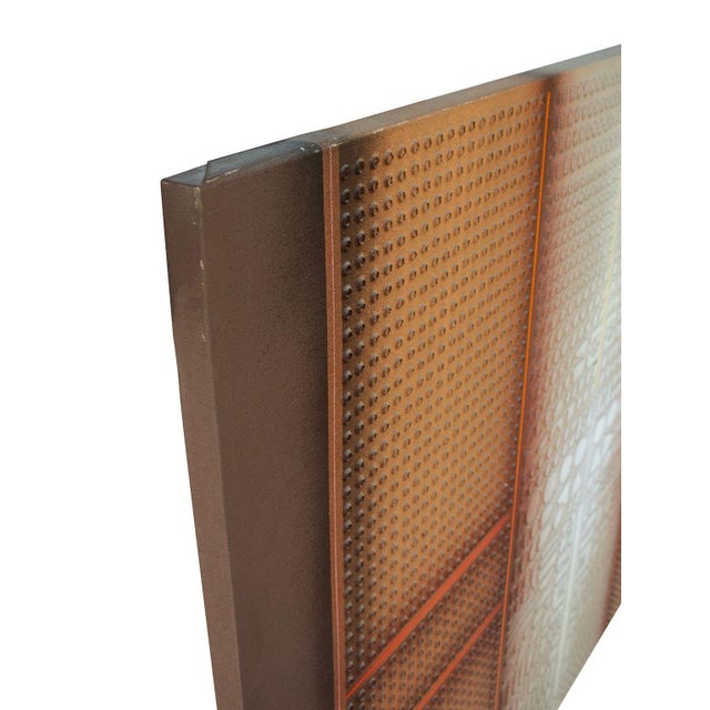 Contemporary Unique Large Vintage Art Piece in Perforated Bas Relief, 60" X 48" For Sale - Image 3 of 16