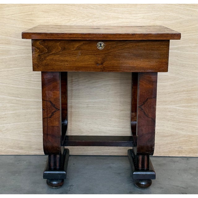 Mid 20th Century Art Deco Sewing Stand Work or Side table Table with Black Ebonized details For Sale - Image 16 of 18