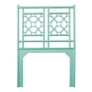 Lattice Back Headboard Twin - Turquoise For Sale