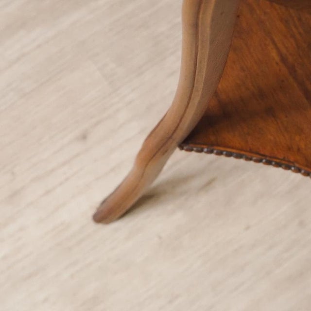 Brown Tall Side Table with Marble Top For Sale - Image 8 of 12