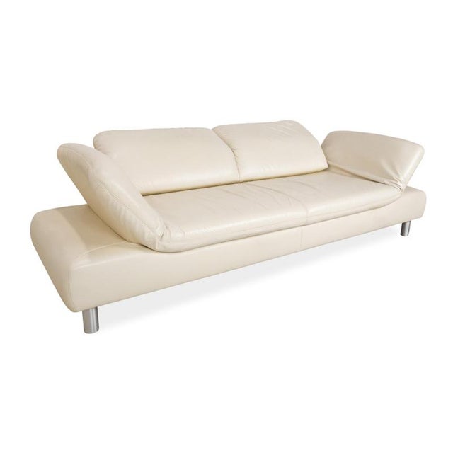 Rivoli 3-Seater Sofa in Cream Leather from Koinor For Sale - Image 4 of 14