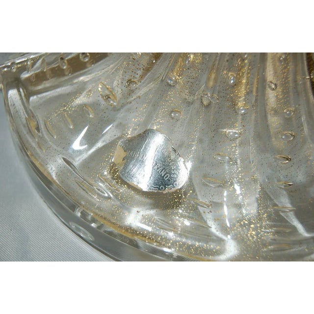 Vintage Murano Glass Lamps Gold For Sale - Image 9 of 10