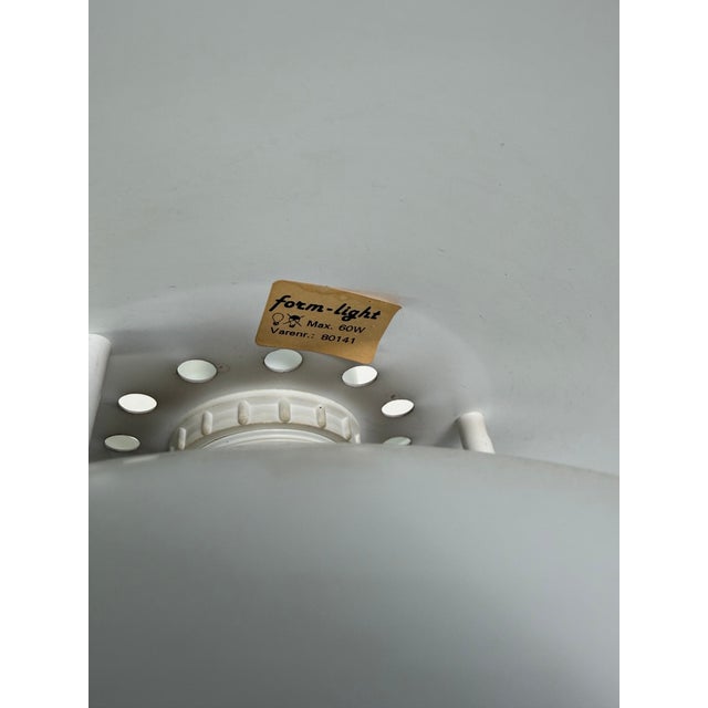 White Model 80141 Pendant Lamp by Form-Light, 1980s For Sale - Image 8 of 9