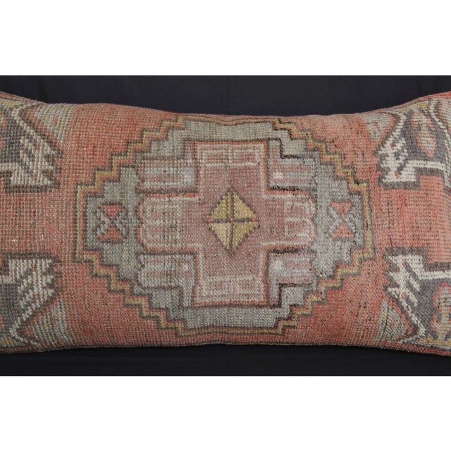 Textile Handmade Tribal Soft Tones Rug Pillow Cover -17'' X 32'' For Sale - Image 7 of 14