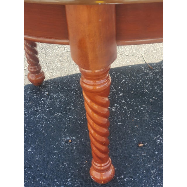 Late 20th Century Bookmatched Mahogany and Satinwood Inlaid Style Coffee Table For Sale - Image 4 of 9