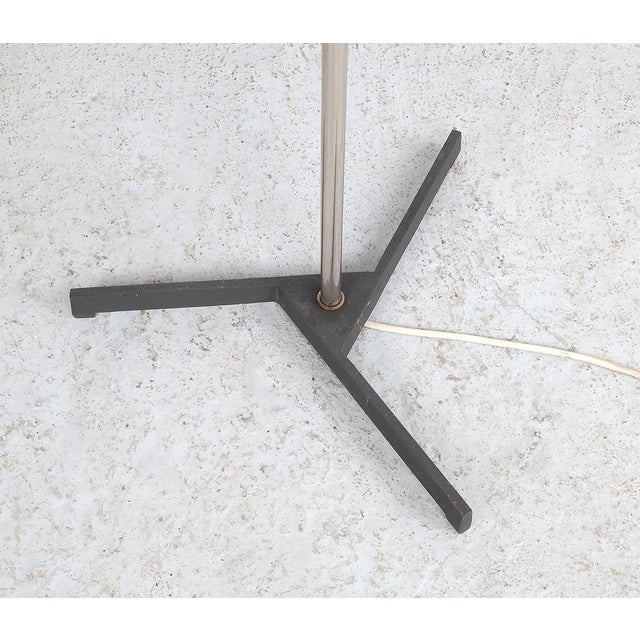 Black Vintage Metal Floor Lamp with Star Base, 1960s For Sale - Image 8 of 9