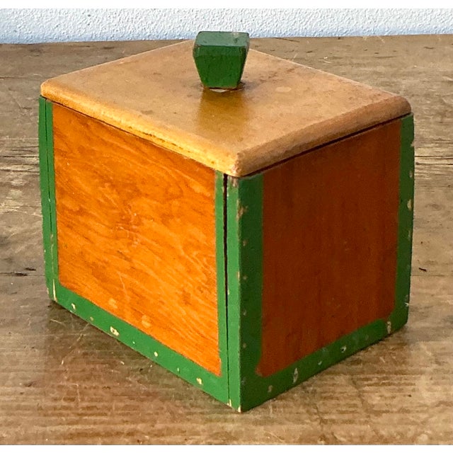 Rustic Vintage Boho Primitive Wood Box For Sale - Image 3 of 12