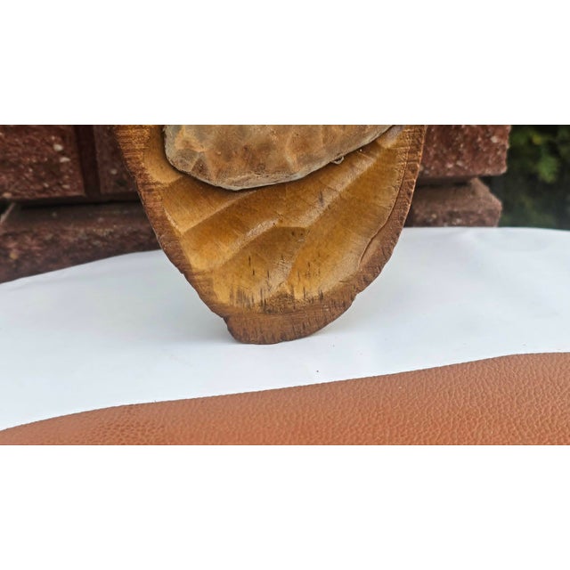 Wooden Highlander with Pipe Bas-Relief, 1950s For Sale - Image 6 of 9