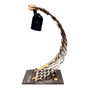 1970s Studio Desk Lamp Perforated Iron Art