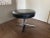 Vintage Modernist Chrome and Leather Stool Ottoman, 1970s For Sale - Image 6 of 8