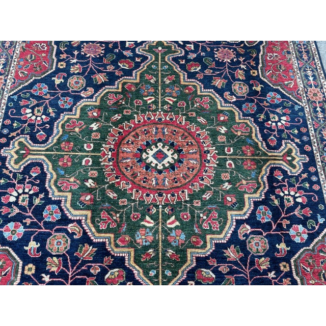 Tribal Hand Knotted Tribal Tabriz Rug For Sale - Image 3 of 7