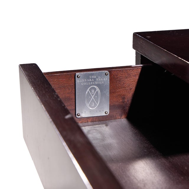Barbara Barry for Baker Mahogany Side Table For Sale - Image 9 of 9