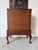 1970s Vintage Queen Anne Style Solid Cherry Slant-Front Secretary Desk For Sale - Image 5 of 12