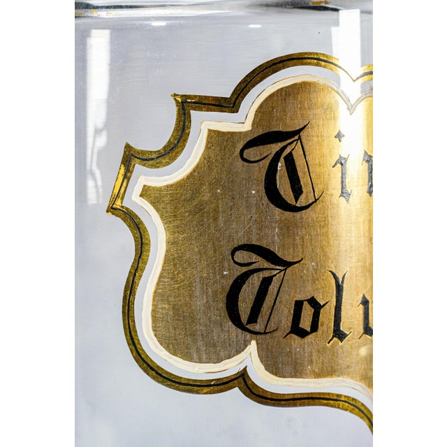 Pair 19th Century Large Antique Hand Painted Apothecary Pharmacy Display Bottles For Sale - Image 13 of 18