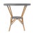 2020s Tobias 30 in. W Outdoor Round Rattan and Metal Bistro Table, Gray/White Dot / Natural Rattan Frame For Sale - Image 5 of 9