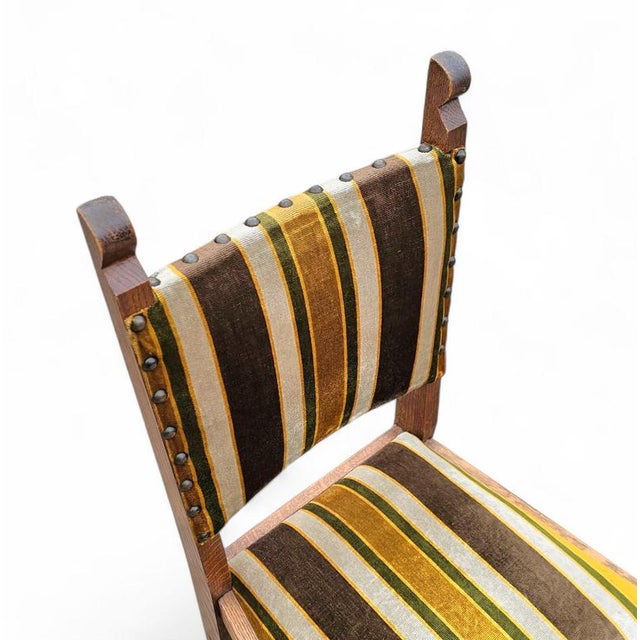 Swedish Grace Neoclassic Dining Chairs in Oak, Set of 4 For Sale - Image 3 of 18