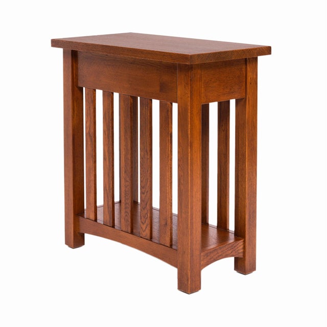 Mission 1 Drawer Spindle End Table For Sale - Image 11 of 15
