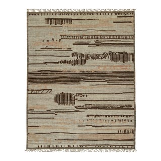 Rug & Kilim’s Modern Rug with Beige-brown Geometric Patterns - 12x15 For Sale
