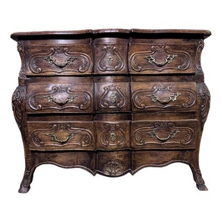 Louis XV Style Curved Tomb-Shaped Commode, 1920s For Sale