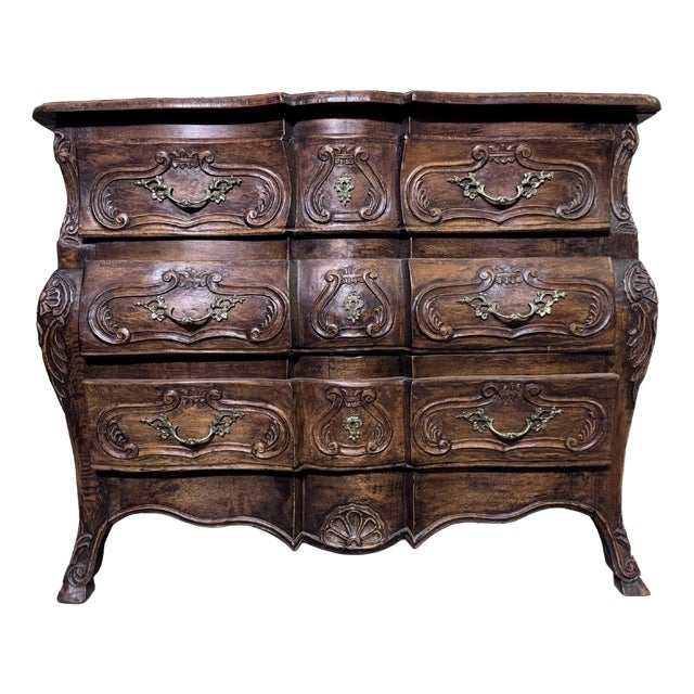 Louis XV Style Curved Tomb-Shaped Commode, 1920s For Sale