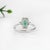 1ct Emerald Cut Emerald Ring With Diamond Accents: Solid 14k Gold, 7x5mm, Size 6.75 For Sale In Columbus - Image 6 of 6