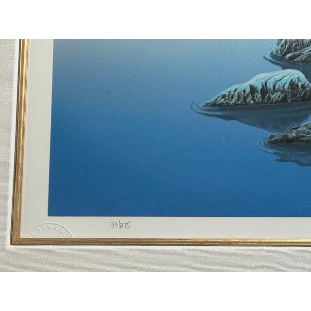 Certified seal (Wentworth Gallery) limited edition serigraph of a peaceful scene of the Adriatic Sea island, Korčula, by...