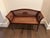 Early 21st Century Heredia Wood Cane Bench With Upholstered Seat – Carved Frame Neoclassical Design For Sale - Image 5 of 5