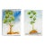 Contemporary Impressionist Tree Watercolor Paintings - a Pair For Sale