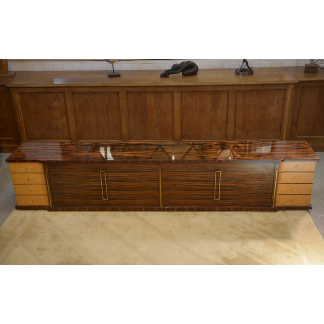 Wood Minimalist Sideboard in Ebony and Sycamore, 1960s For Sale - Image 7 of 13