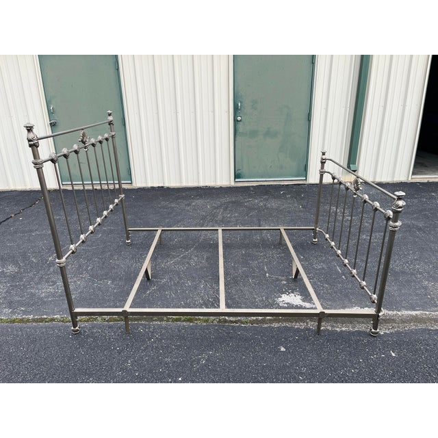 Victorian Brass Queen Bed Frame For Sale - Image 9 of 12