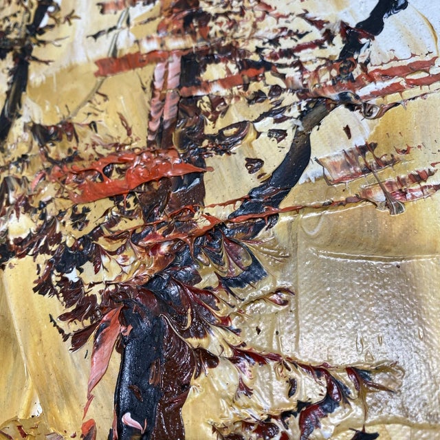 1970's Morris Katz Impressionist Oil Landscape Painting Autumn Trees For Sale - Image 10 of 12