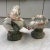 Chinoiserie 1970s Chinoiserie Hand-Painted Ceramic Bird Figurines, a Pair, Chinese Export For Sale - Image 3 of 17