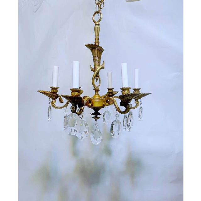1920s Classic Brass Spanish Style Chandelier For Sale - Image 11 of 11