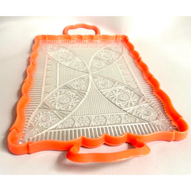 This vintage 1960s serving tray is a fascinating piece of Mid-Century design from former Czechoslovakia. Crafted from...