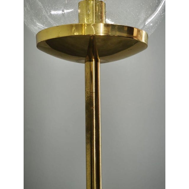Space Age Bubble Glass and Brass Floor Lamps, 1970s, Set of 2 For Sale - Image 10 of 15