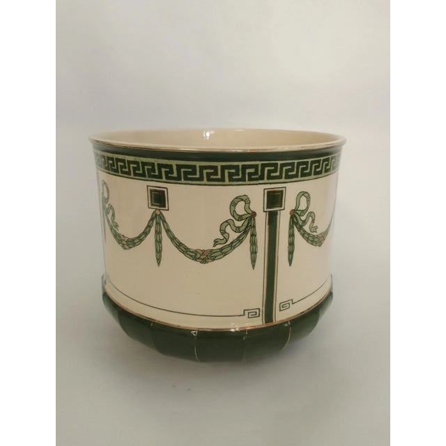 Forest Green Large Cachepot from Villeroy & Boch, 1920s For Sale - Image 8 of 8