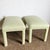 Postmodern Green Fabric Parsons Low Stools - a Pair For Sale - Image 4 of 8