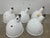 Mid 20th Century 1950s White Porcelain Enamel Printing Press Factory Pendant Shades - Set of 5 For Sale - Image 5 of 9