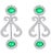 Oval Shape Natural Zambian Emerald And Diamond fringe Necklace Earring Bridal Suite Estate amazingly beautiful set ,...