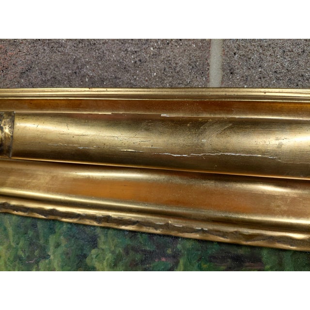 Early 20th Century Framed Signed Henrik Gamst Jespersen "The Water Garden" Oil on Canvas For Sale - Image 9 of 13