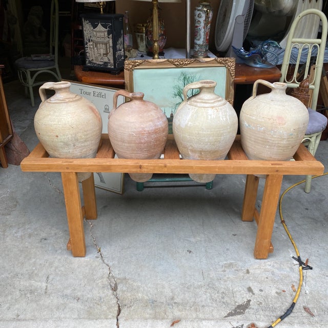 Olive Late 19th Century Mediterranean Olive Jugs With Stand - 5 Piece Set For Sale - Image 8 of 8