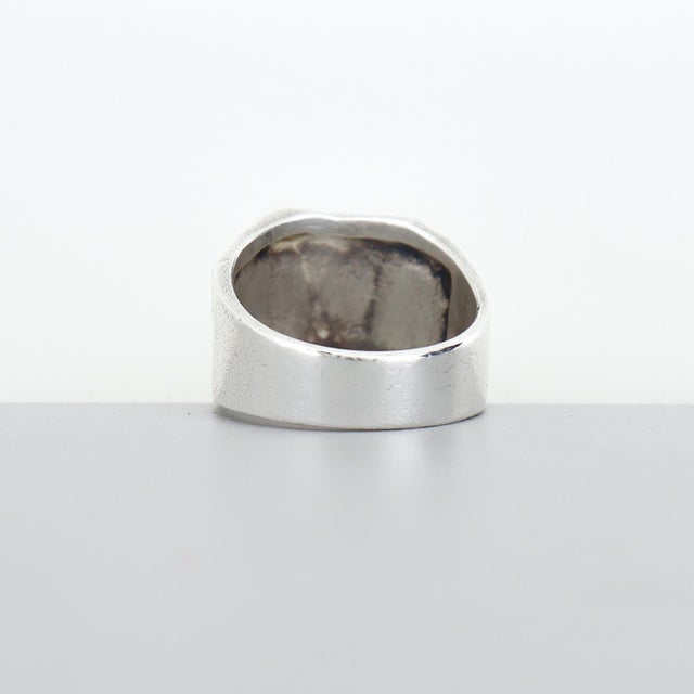 Silver Vintage Lapponia Sterling Silver Modernist Ring For Sale - Image 8 of 10