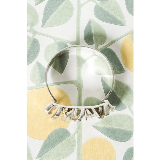 Modernist Silver Bracelet by Rey Urban For Sale - Image 4 of 9
