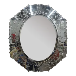 Beveled and Etched Venetian Mirror