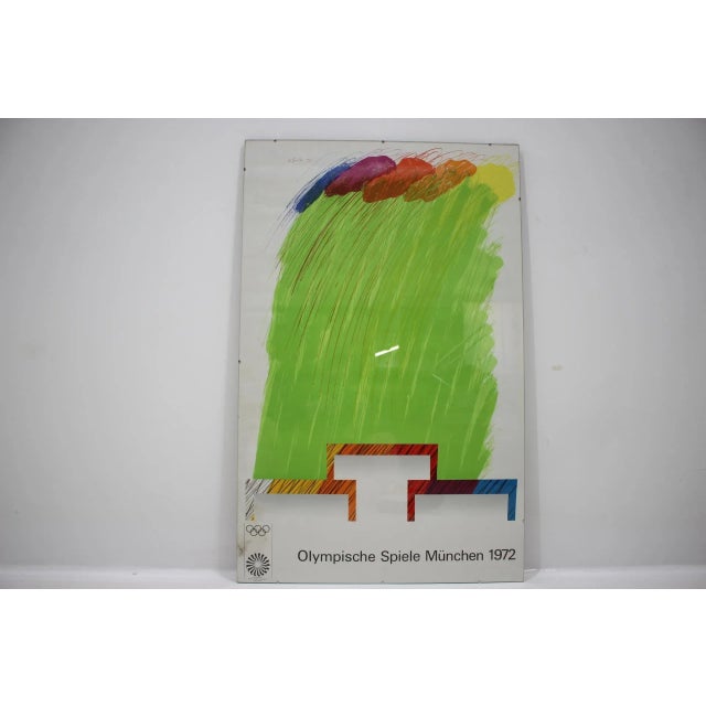 - 1972, no copy, lithography - Original condition, see the photos - Glassed, signed.