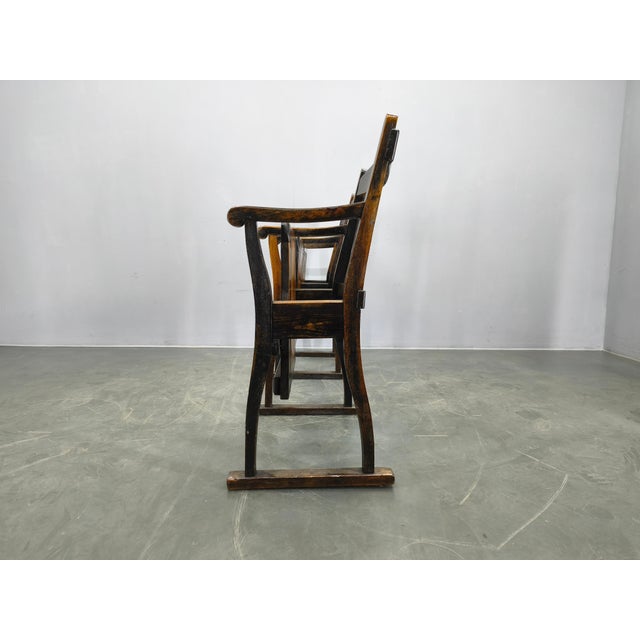 1920s Vintage Czechoslovak Beech Wood Cinema Bench, 1920s For Sale - Image 5 of 18